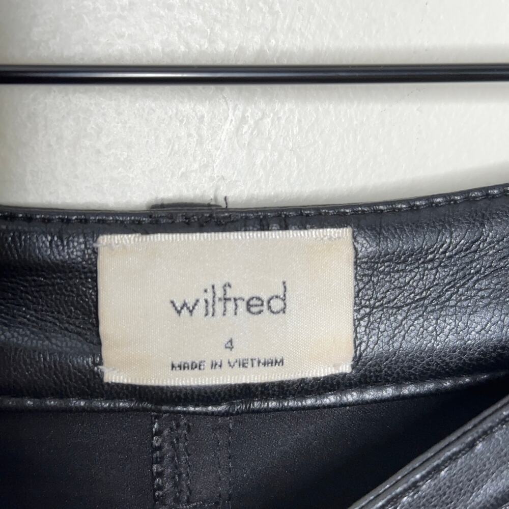 WILFRED x ARITIZA Melina Faux Leather Straight Pant Black {ZZ26} - Picture 4 of 5